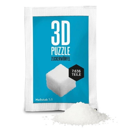 Zuckerwürfel als 3D Puzzle - 7636 Teile in der Tüte von Liebeskummerpillen