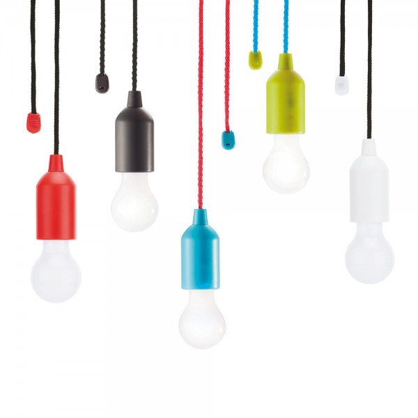 LED Ziehlampe verschiedene Farben 3er Set Vintage Kordel Pull-Lamp Glühbirne