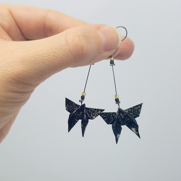 Origami Ohrstecker als "Schmetterling" in 3 unterschiedlichen Farben