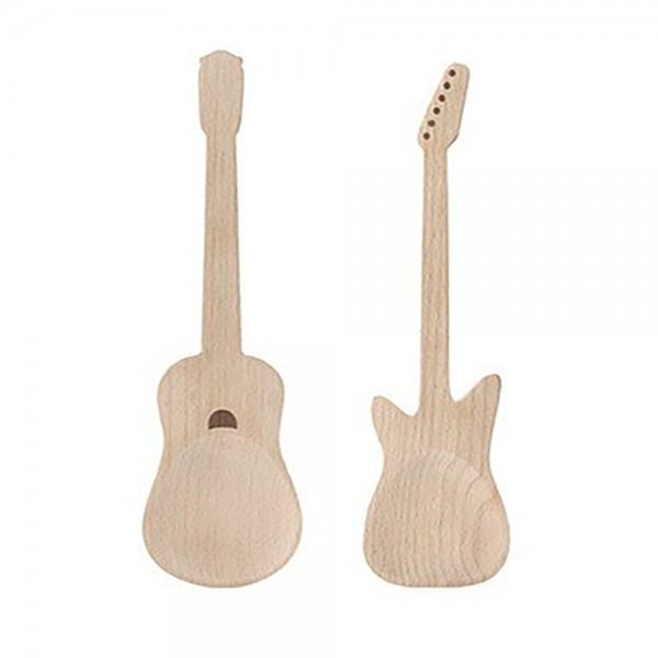 Salatbesteck Holz Gitarre